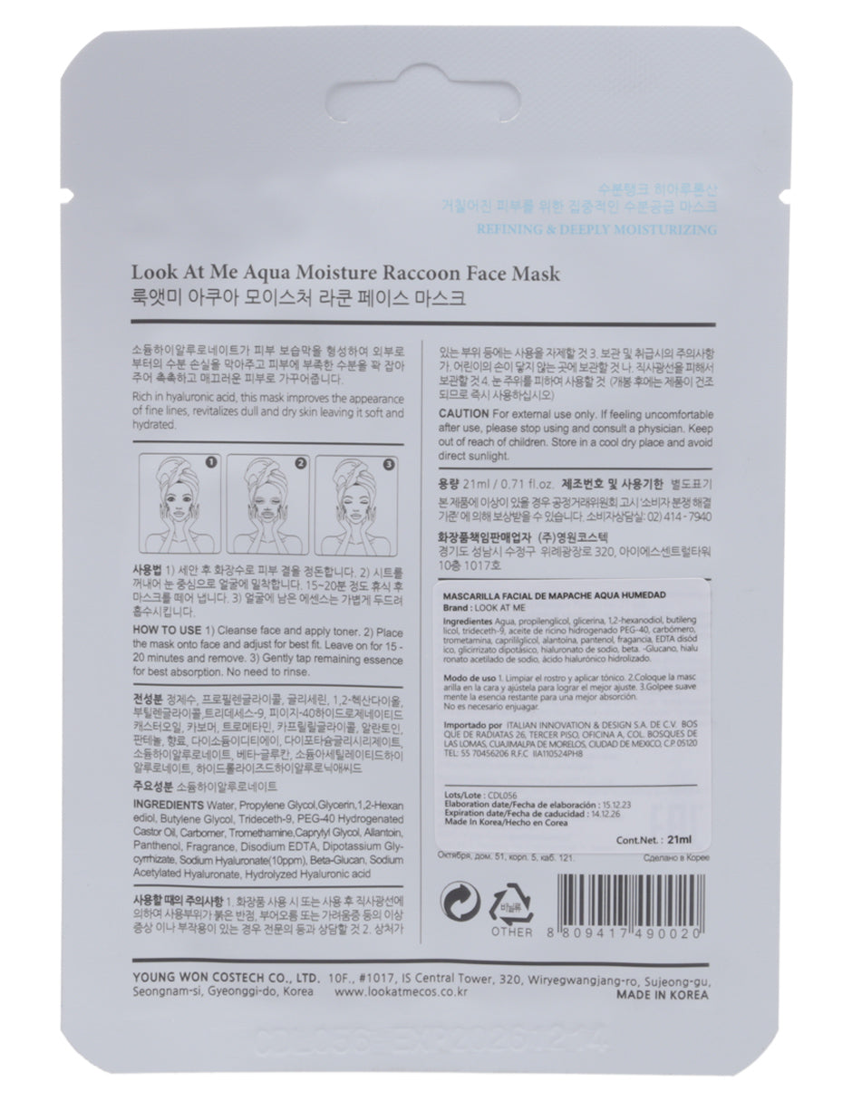 Mascarilla hidrantante de Look at me