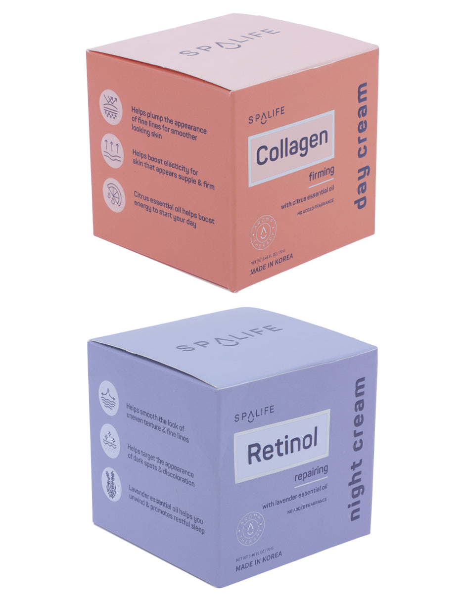 COLLAGEN DAY CREAM and RETINOL NIGHT CREAM