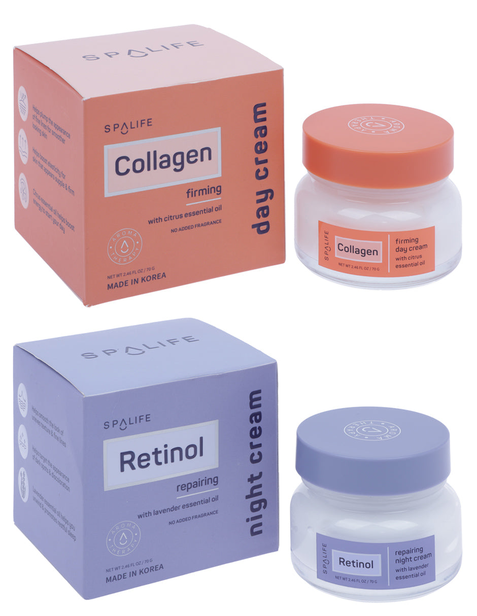 COLLAGEN DAY CREAM and RETINOL NIGHT CREAM
