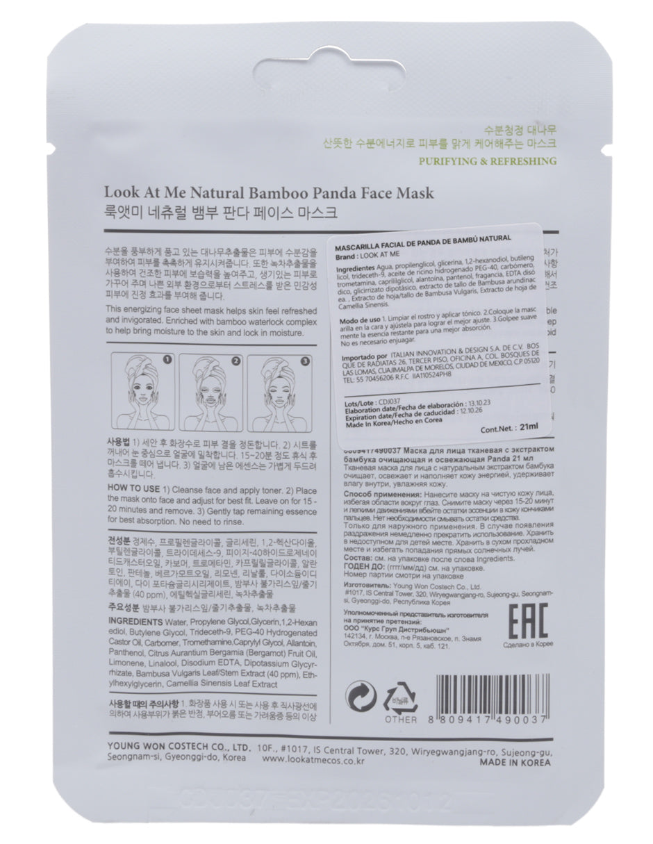 Mascarilla de bambu de Look at me