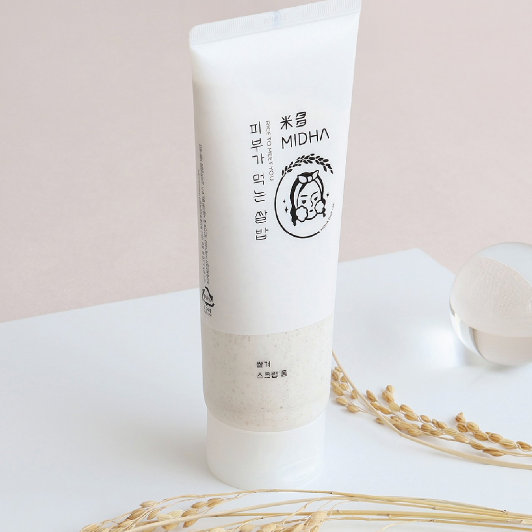 Exfoliante a base de arroz de Midha