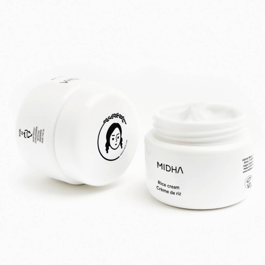 Crema facial a base de arroz de Midha