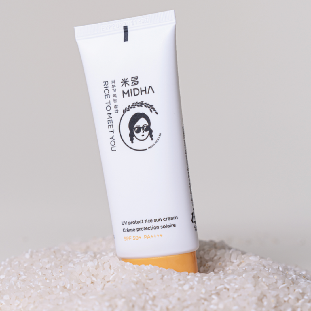 Crema protector solar con extracto de arroz de Midha