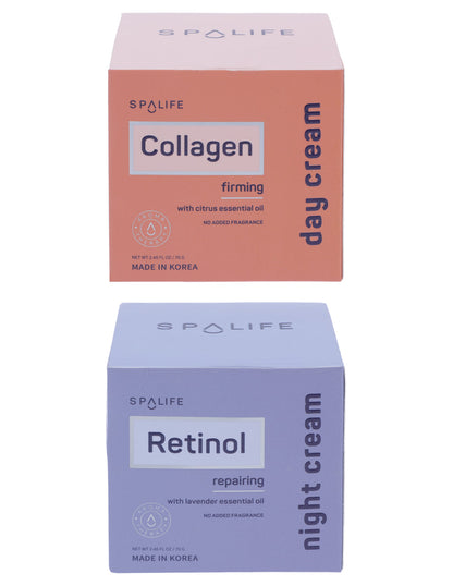 COLLAGEN DAY CREAM and RETINOL NIGHT CREAM