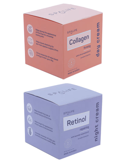 COLLAGEN DAY CREAM and RETINOL NIGHT CREAM