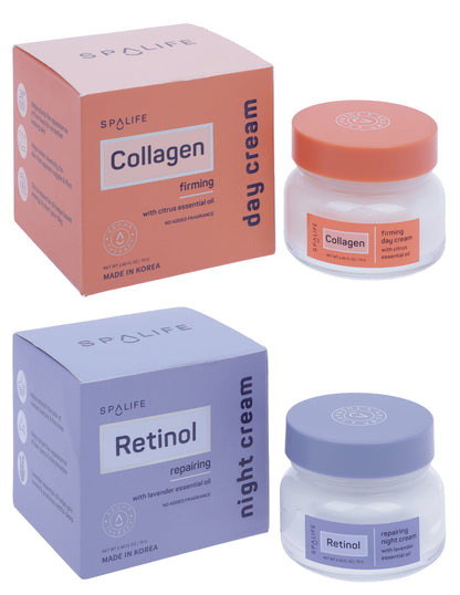 COLLAGEN DAY CREAM and RETINOL NIGHT CREAM