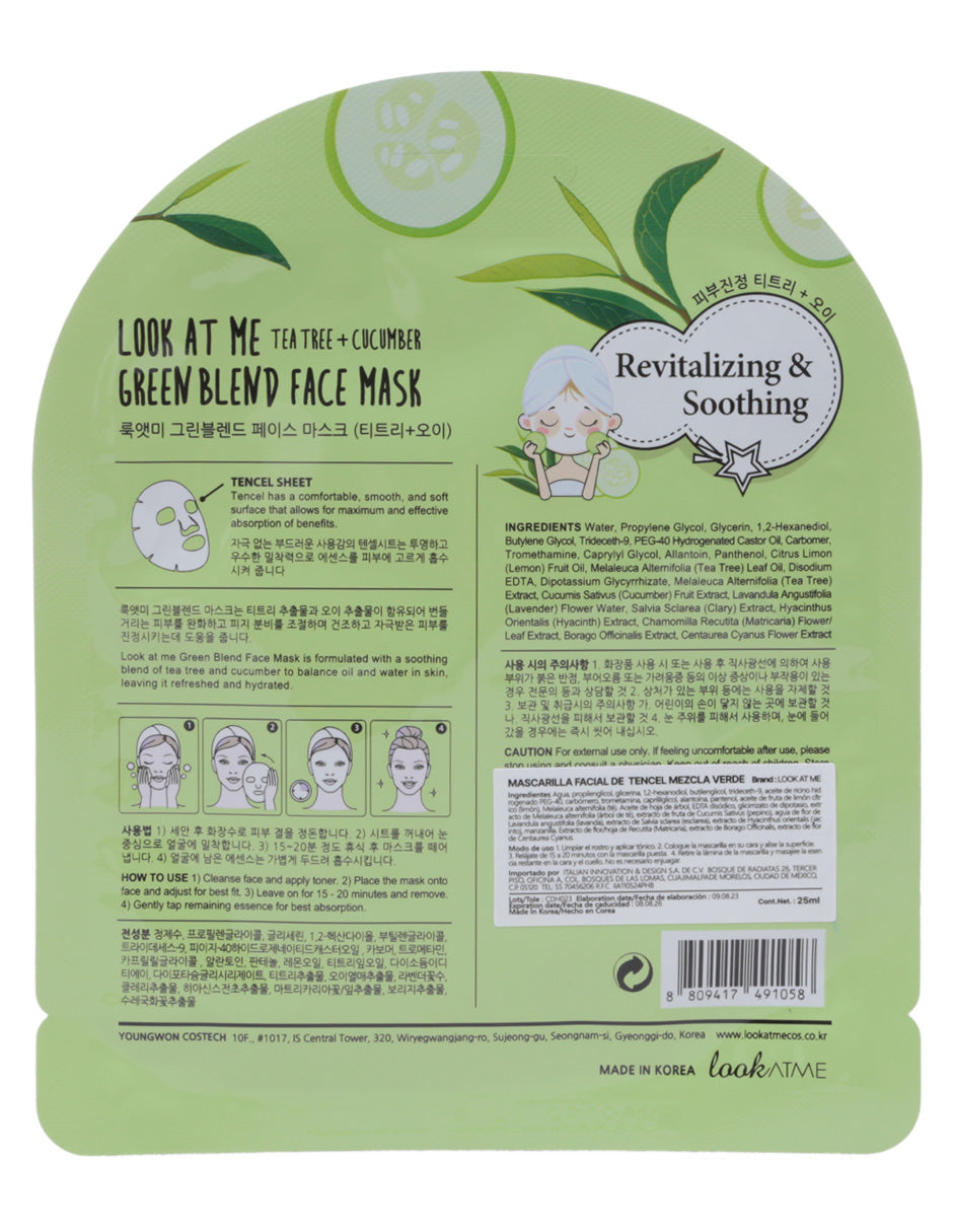 Mascarilla de mezcla verde de Look at me