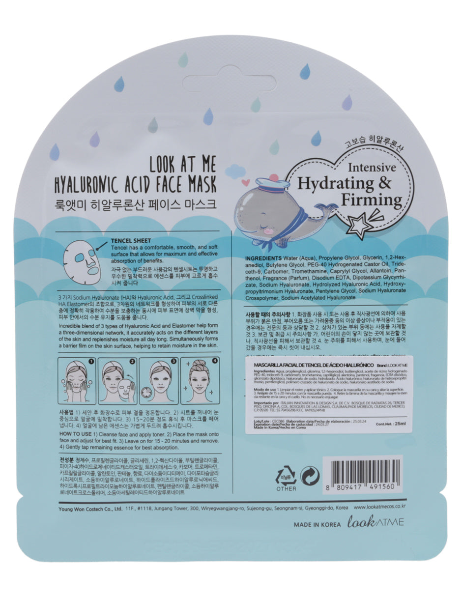 Mascarilla con acido hialuronico de Look at me