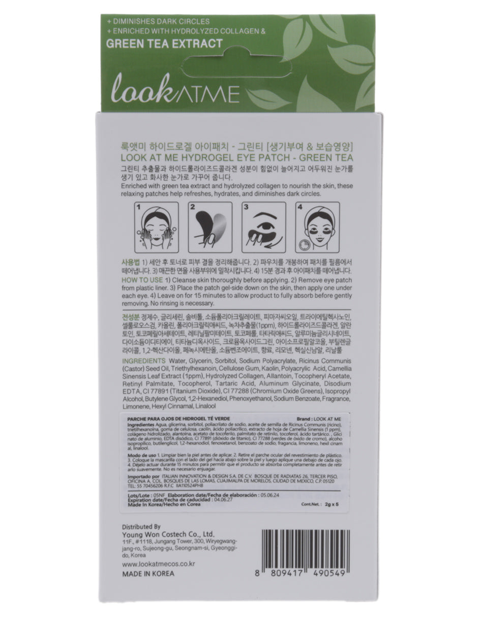 Parches para ojos con te verde de Look at me