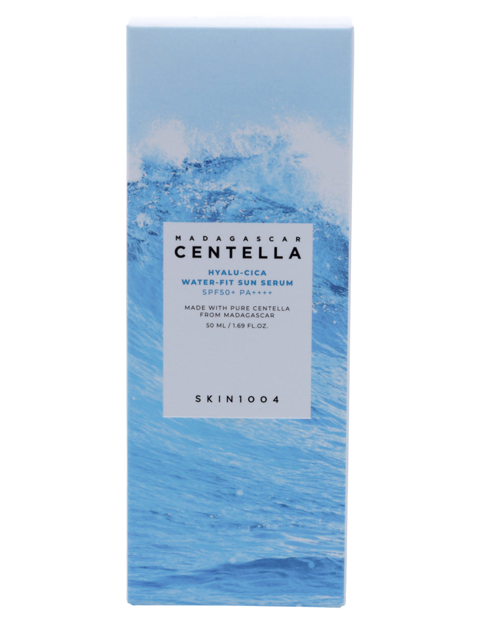 Suero Protector solar Water-Fit con ácido hialurónico Centella de Madagascar SPF 50+ PA++++ SKIN1004