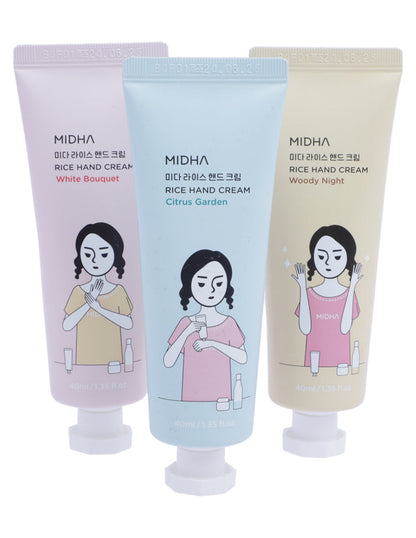 Crema de manos a base de arroz de Midha