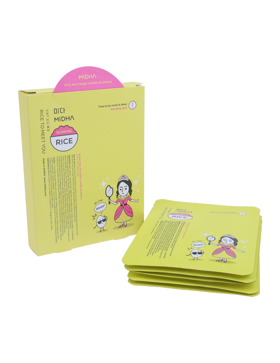 Mascarilla hidratante de leche de arroz de Midha