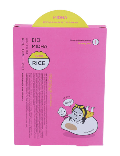 Mascarillas nutritivas y reafirmantes de leche de arroz de Midha