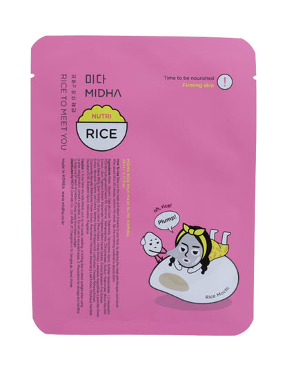 Mascarillas nutritivas y reafirmantes de leche de arroz de Midha