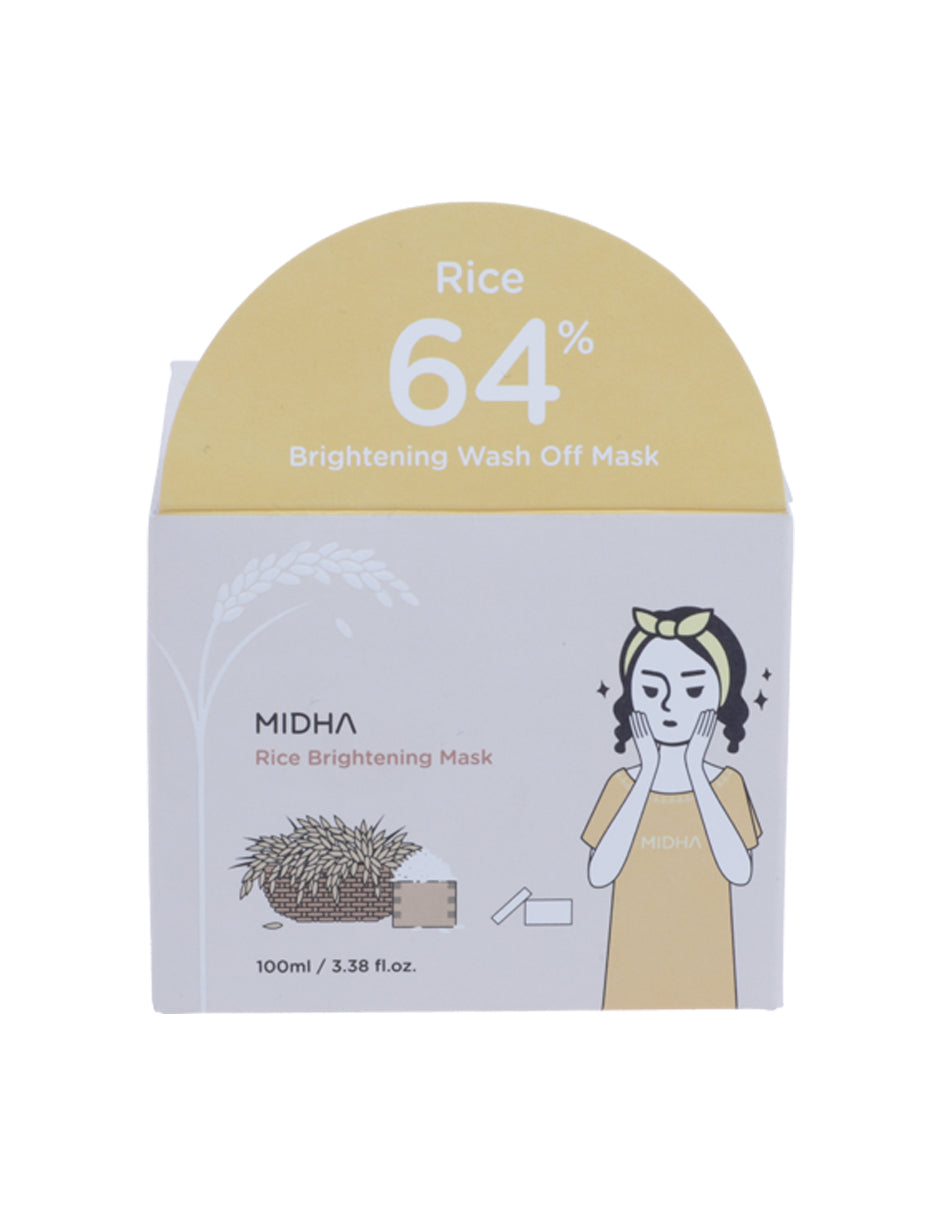 Mascarilla iluminadora de arroz de Midha