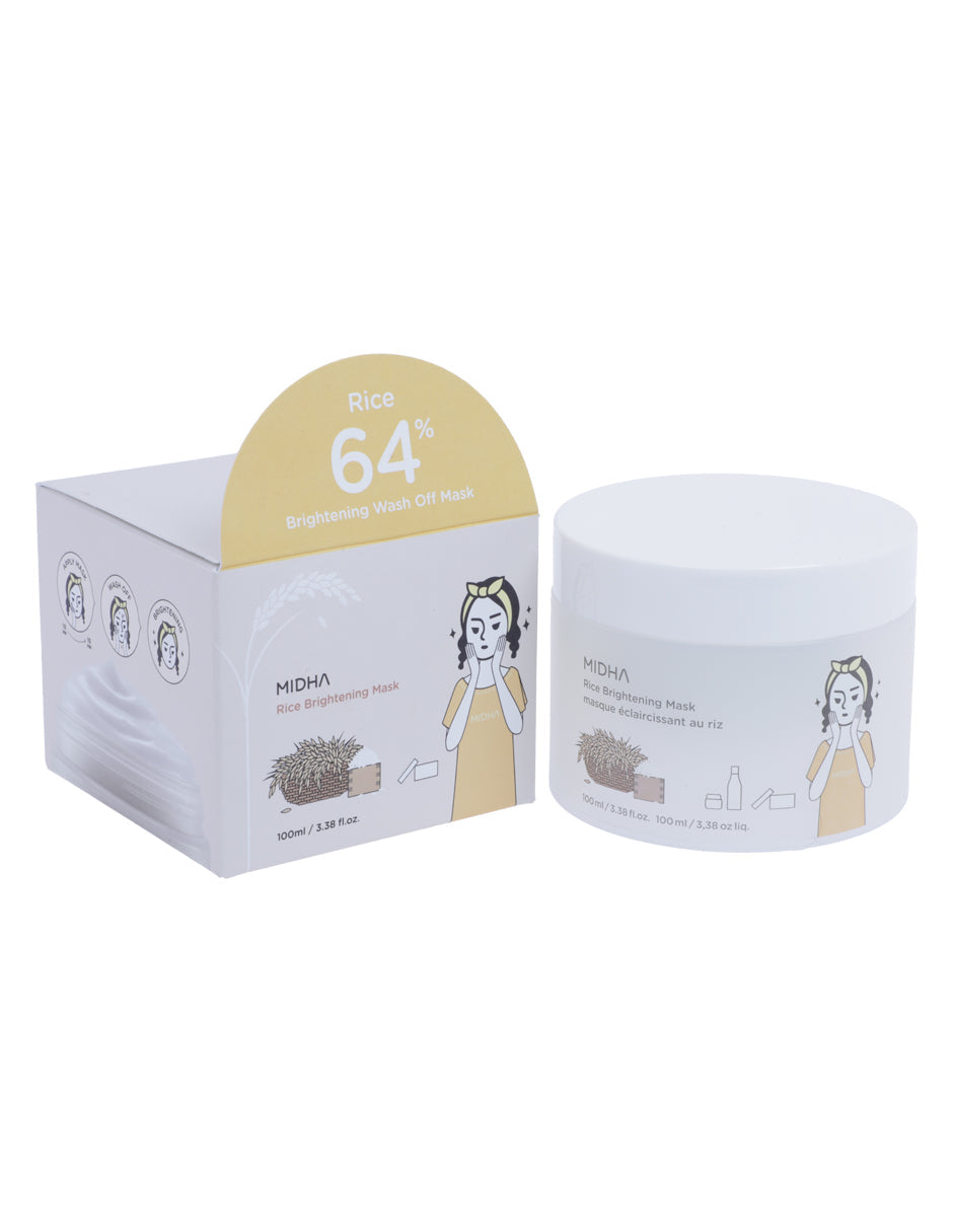 Mascarilla iluminadora de arroz de Midha