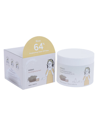 Mascarilla iluminadora de arroz de Midha