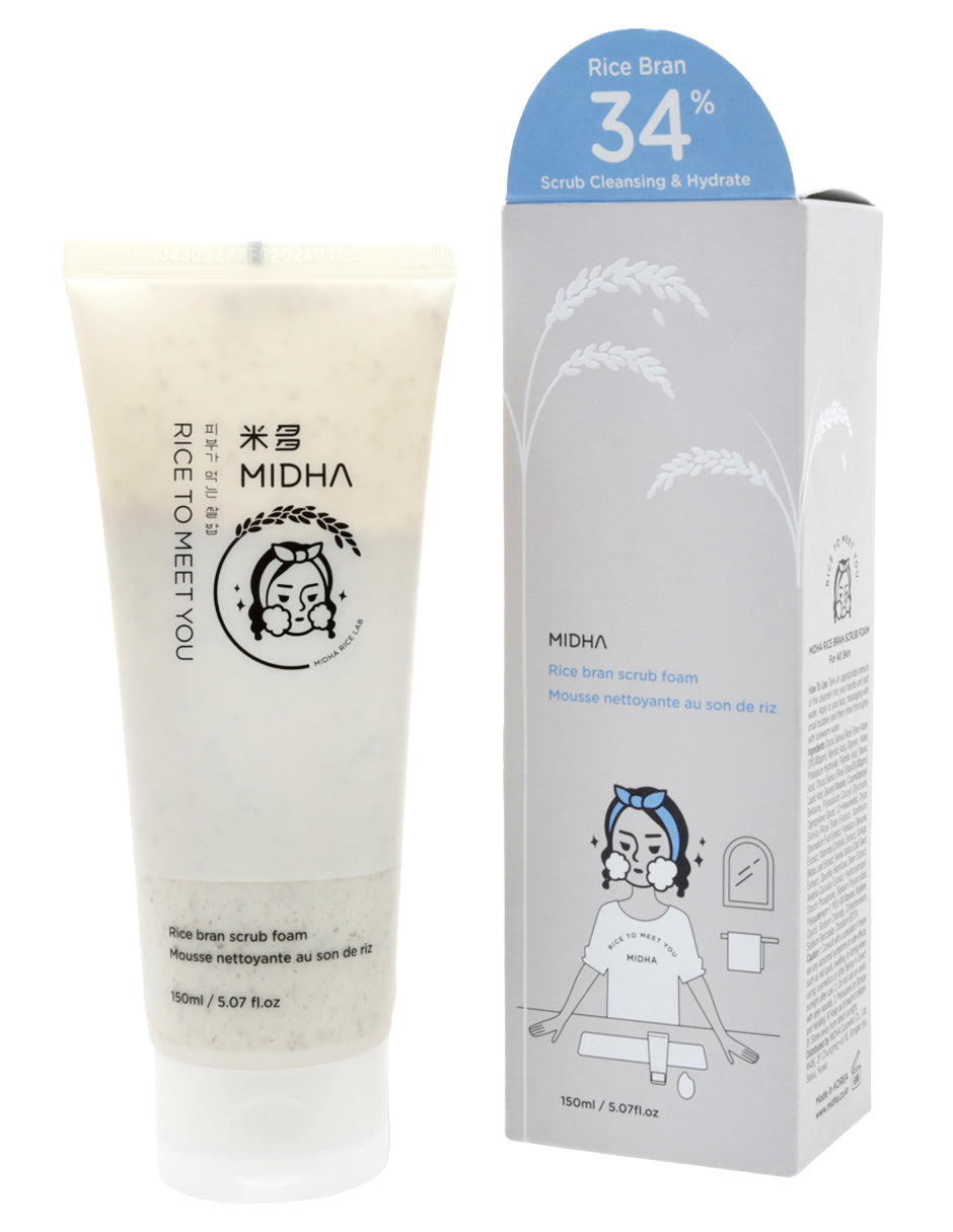 Exfoliante a base de arroz de Midha