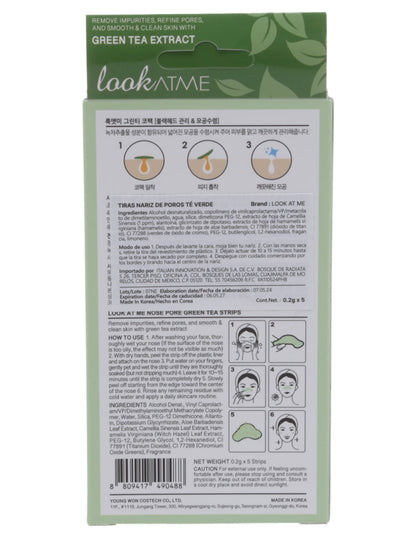 Mascarilla de nariz para poros con te verde de Look at me