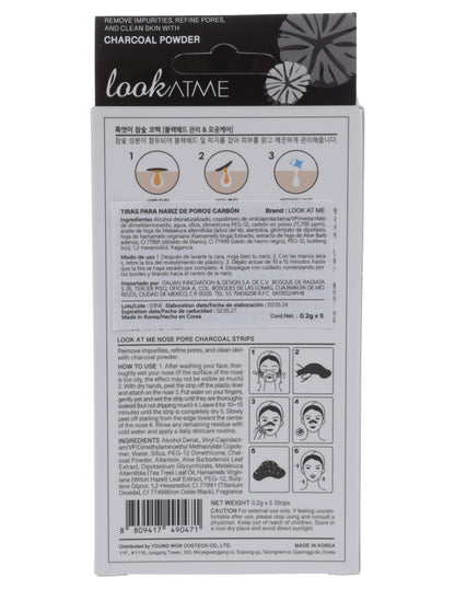 Mascarilla de nariz para poros con carbón de Look at me