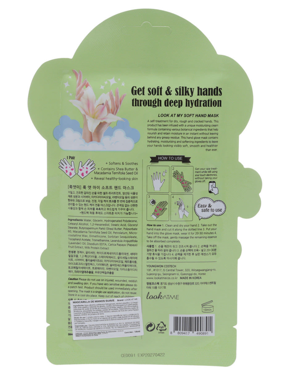 Mascarilla hidratante de manos de Look at me
