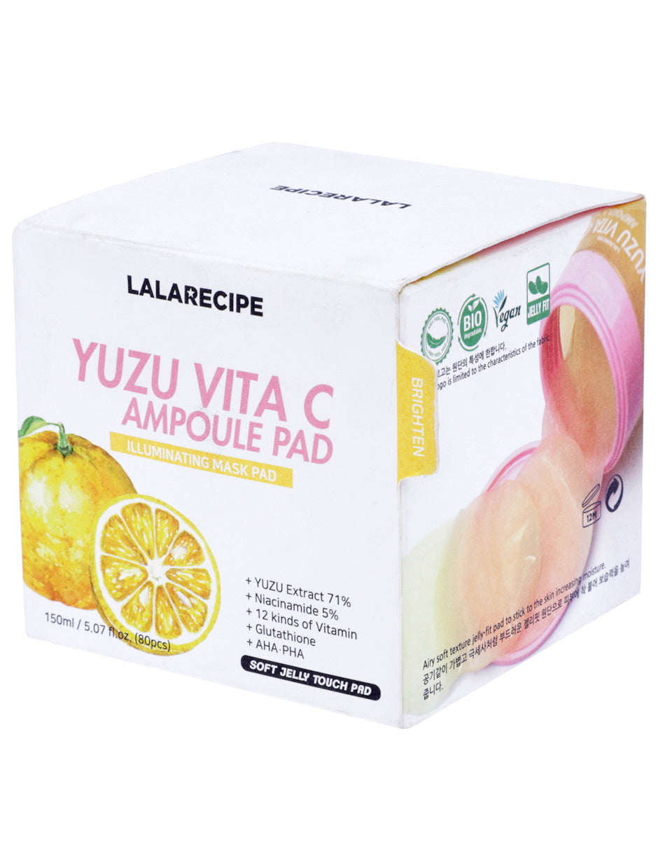 Pads faciales de Yuzu y Vita C de Lalarecipe