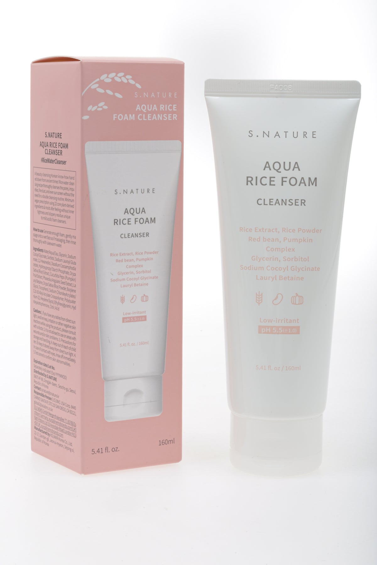 Limpiador Facial Espumoso de Arroz Aqua S. NATURE