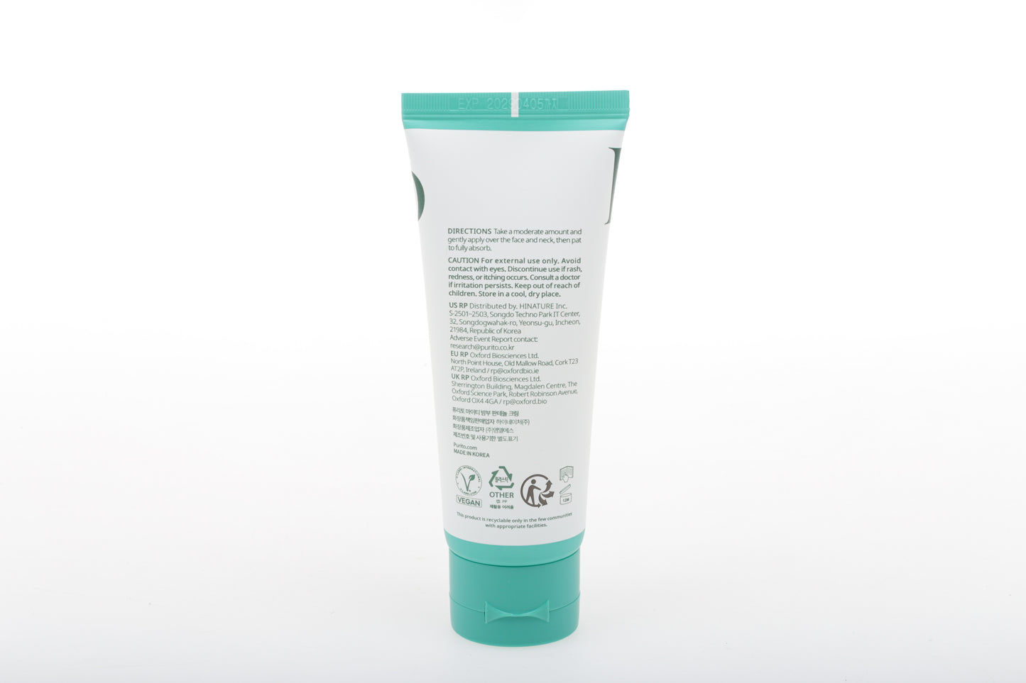 Crema reparadora de Bambú y Pantenol Purito Seoul