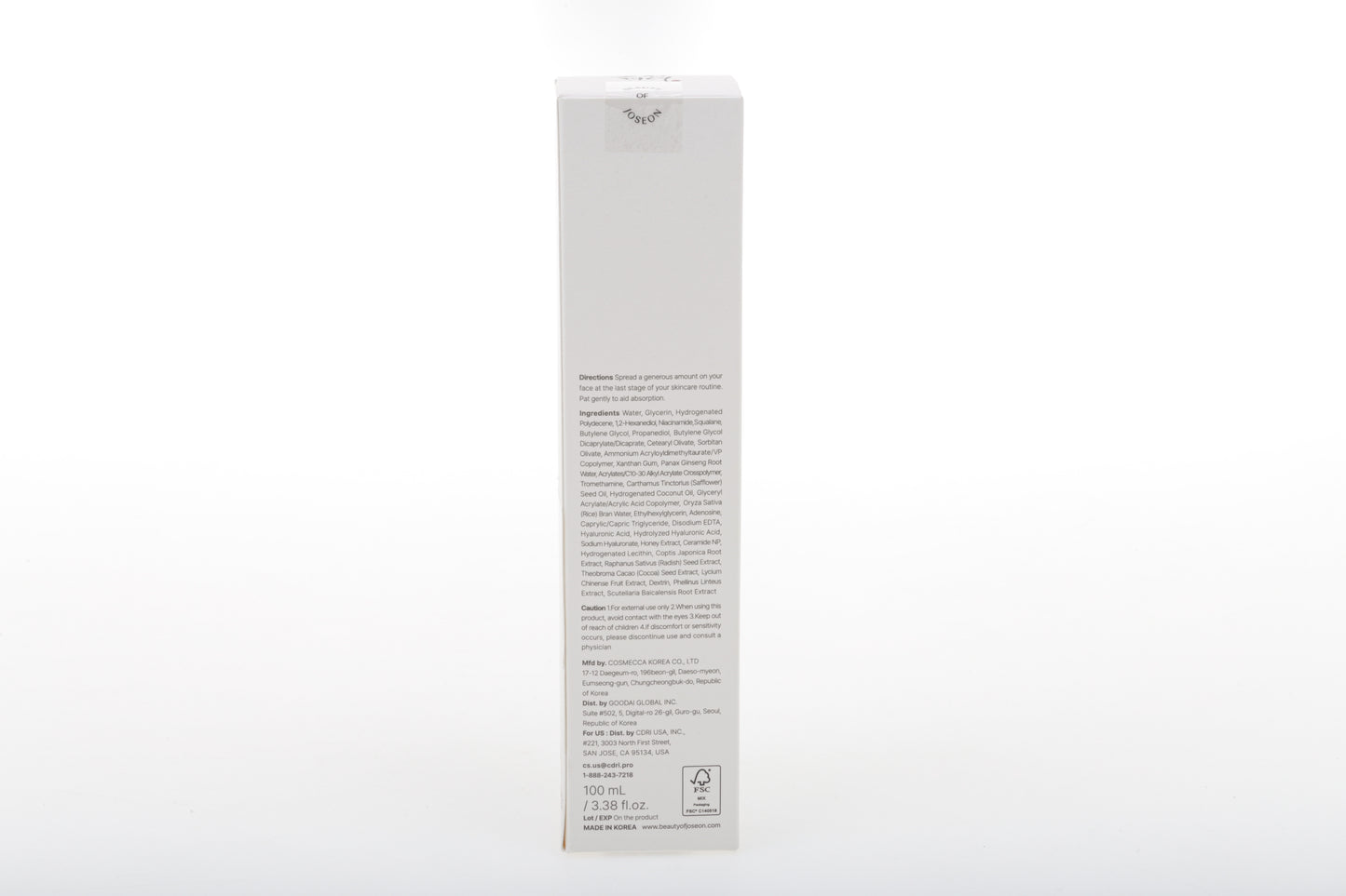 Crema Dinasty hidratante con arroz 100ml BEAUTY OF JOSEON
