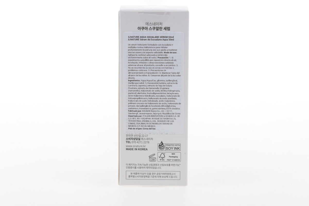 Suero Hidratante Aqua con Escualano S. NATURE