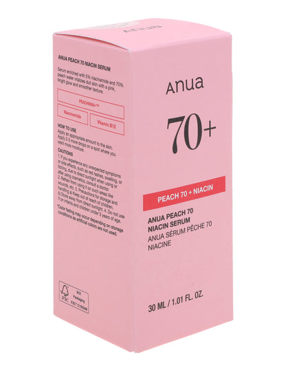 Suero iluminador 70% melocotón con Niacinamida - ANUA
